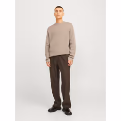 Jack&Jones Pull Milano 12259666 Gris Relaxed Fit - Vue supplémentaire 4