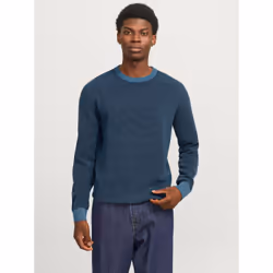 Jack & Jones 12258139_3002.41, XXL, Coupe régulière, Encolure torsadée, Manches longues, 1 pièce(s)