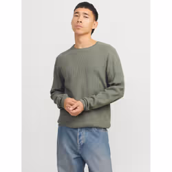 Jack & Jones 12258407_1615.65, M, Coupe régulière, Encolure torsadée, Manches longues, 1 pièce(s)