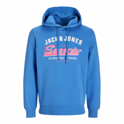 Sweatshirt à capuche 2 col avec logo Jack & Jones