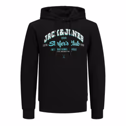 Sweatshirt à capuche 2 col avec logo Jack & Jones