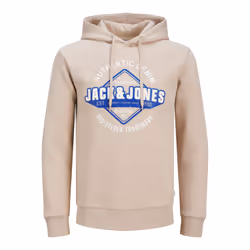 Sweatshirt à capuche 2 col avec logo Jack & Jones
