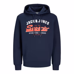 Sweatshirt à capuche 2 col avec logo Jack & Jones