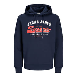 Sweatshirt à capuche 2 col avec logo Jack & Jones