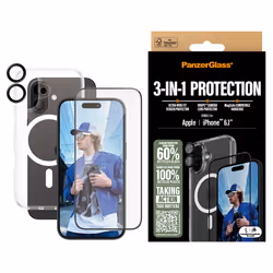 PanzerGlass PG 3-in-1 Bundle iPhone 16 6.1Inch