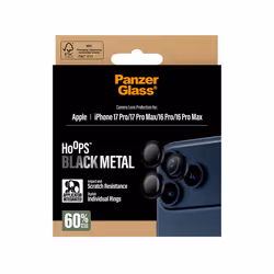 PanzerGlass ® Hoops® Black Camera Lens Protector iPhone 17 Pro | iPhone 17 Pro Max | iPhone 16 Pro | 16 Pro Max Protection d'écran transparent Apple 1 pièce(s) - Vue supplémentaire 3