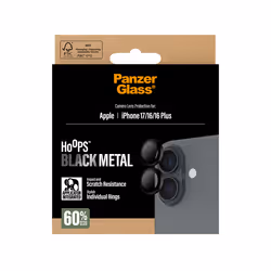 PanzerGlass ® Hoops® Black Camera Lens Protector iPhone 17 | iPhone 16 | 16 Plus Protection d'écran transparent Apple 1 pièce(s) - Vue supplémentaire 3