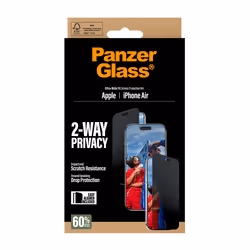 PanzerGlass ® 2-Way Privacy Screen Protector iPhone Air | Ultra-Wide Fit w. EasyAligner Protection d'écran transparent Apple 1 pièce(s) - Vue supplémentaire 3