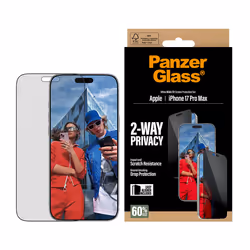 PanzerGlass ® 2-Way Privacy Screen Protector iPhone 17 Pro Max | Ultra-Wide Fit w. EasyAligner Protection d'écran transparent Apple 1 pièce(s) - Vue supplémentaire 2