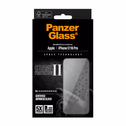 PanzerGlass ® Ceramic II Screen Protector iPhone 17 | iPhone 16 Pro | Ultra-Wide Fit w. EasyAligner Protection d'écran transparent Apple 1 pièce(s) - Vue supplémentaire 3
