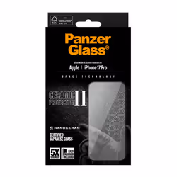 PanzerGlass ® Ceramic II Screen Protector iPhone 17 Pro | Ultra-Wide Fit w. EasyAligner Protection d'écran transparent Apple 1 pièce(s) - Vue supplémentaire 3