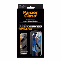 PanzerGlass ® Screen Protector w. Black Frame iPhone 17 Pro Max | Ultra-Wide Fit w. FASTFIT IN-A-BOX Protection d'écran transparent Apple 1 pièce(s) - Vue supplémentaire 3