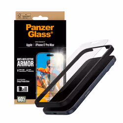 PanzerGlass ® Anti-Reflective Armor Screen Protector iPhone 17 Pro Max w. EasyAligner Protection d'écran transparent Apple 1 pièce(s) - Vue supplémentaire 4