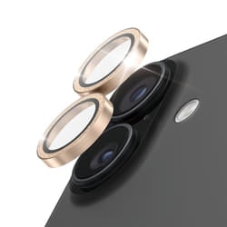 PanzerGlass ® Hoops® Glitter Gold Camera Lens Protector iPhone 17 | iPhone 16 | 16 Plus Protection d'écran transparent Apple 1 pièce(s)