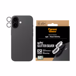 PanzerGlass ® Hoops® Glitter Silver Camera Lens Protector iPhone 17 | iPhone 16 | 16 Plus Protection d'écran transparent Apple 1 pièce(s) - Vue supplémentaire 2