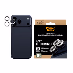 PanzerGlass ® Hoops® Glitter Silver Camera Lens Protector iPhone 17 Pro | iPhone 17 Pro Max | iPhone 16 Pro | 16 Pro Max Protection d'écran transparent Apple 1 pièce(s) - Vue supplémentaire 2
