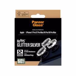 PanzerGlass ® Hoops® Glitter Silver Camera Lens Protector iPhone 17 Pro | iPhone 17 Pro Max | iPhone 16 Pro | 16 Pro Max Protection d'écran transparent Apple 1 pièce(s) - Vue supplémentaire 3