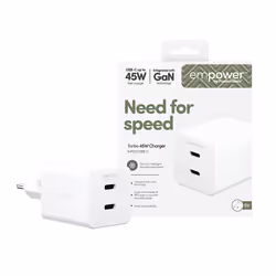 PanzerGlass empower™ by ® Turbo 45W Charger incl. 2 x USB-C | EU Plug | Silver White Smartphone Blanc Secteur Intérieure - Vue supplémentaire 2