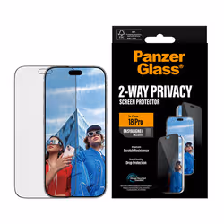 PanzerGlass ® 2-Way Privacy Screen Protector iPhone 2026 Pro | Ultra-Wide Fit w. EasyAligner Protection d'écran transparent 1 pièce(s) - Vue supplémentaire 2