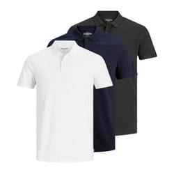 Polo T-shirt - Jack & Jones - Basic - Lot de 3 - 100% coton - Manches courtes