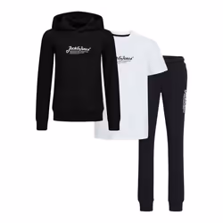 Survêtement - Jack & Jones - Beau Pack - Enfants - Manches longues - Multisport - Noir et blanc