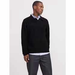 Jack & Jones 12277995_2161.41, Noir, XXL, Coupe large, Col Polo, Manches longues, 1 pièce(s)