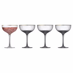 Lyngby Glas 14634, Verre à cocktail, 315 ml, Verre, Or, Transparent, 4 pièce(s), Rond