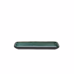 BITZ 15825, Plat de service, Grès, Noir, Vert, Rectangulaire, 380 mm, 140 mm