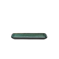BITZ 15825 Plat de service Grès Noir, Vert Rectangulaire