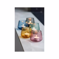 BITZ 25594 bougeoir Verre Ambre