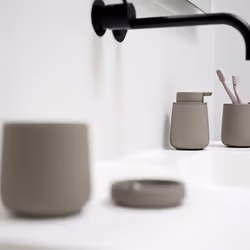 Zone Denmark Nova One, Distributeurs de salle de bain, Grès, Taupe, Table, 80 mm, 100 mm