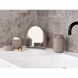 Zone Denmark 28228 miroir de maquillage Autonome Rond Marron, Gris