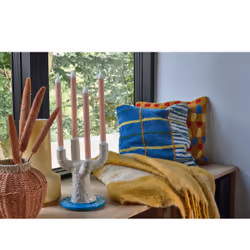Villa Collection Styles plaid 130 x 200 cm Acrylique, Polyester, Laine Marron