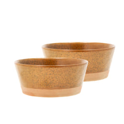 Villa Collection Evig Ensemble de bols 0,6 L Rond Porcelaine Ambre 2 pièce(s)