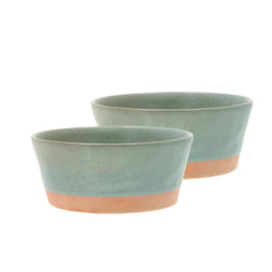 Villa Collection Evig Ensemble de bols 0,6 L Rond Porcelaine Vert 2 pièce(s)