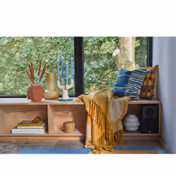 Villa Collection Styles bougie en cire Cylindre Bleu 4 pièce(s)