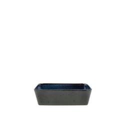 BITZ 29863 Bol à pâte Rectangle Grès Noir, Bleu