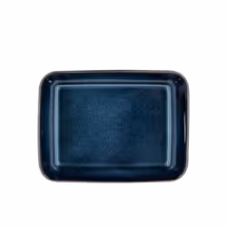 BITZ 29863 Bol à pâte Rectangle Grès Noir, Bleu