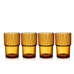 BITZ 30678, Ambre, Verre, Rond, 4 pièce(s), 380 ml, 125 mm