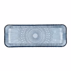 BITZ 30683 Plat de service Verre Bleu Rectangulaire