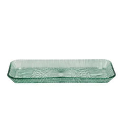 BITZ 30684 Plat de service Verre Vert Rectangulaire