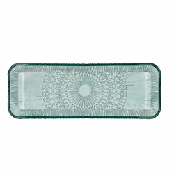 BITZ 30684 Plat de service Verre Vert Rectangulaire