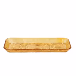 BITZ 30686, Plat de service, Verre, Ambre, Rectangulaire, 380 mm, 140 mm