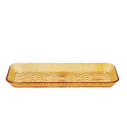 BITZ 30686 Plat de service Verre Ambre Rectangulaire