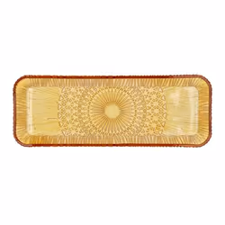 BITZ 30686 Plat de service Verre Ambre Rectangulaire