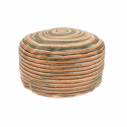 Villa Collection Vem, Lit en forme de pouf, Rond, Multicolore, Coton, Jute, Adultes, Vem