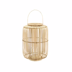 Villa Collection Alia bougeoir Bambou, Verre Naturel