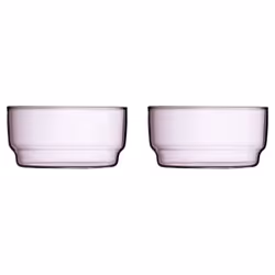 Lyngby Glas 32369, Bol à dessert, Rond, Verre, Rose, 0,5 L, 2 personne(s)