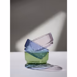 Lyngby Glas 32369 bol Bol à dessert 0,5 L Rond Verre Rose 2 pièce(s)