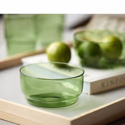 Lyngby Glas 32370 bol Bol à dessert Rond Verre Vert 2 pièce(s)